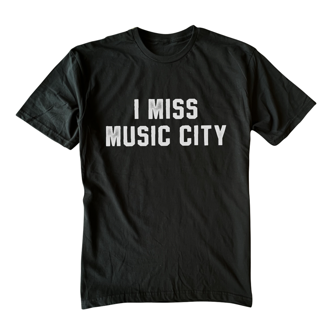 I Miss Music City  - Black Tee