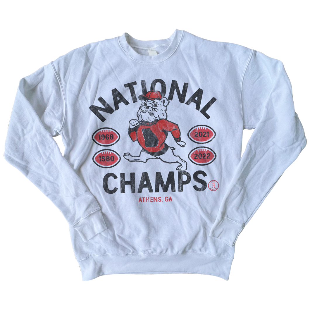 Georgia - National Champs - White Sweatshirt