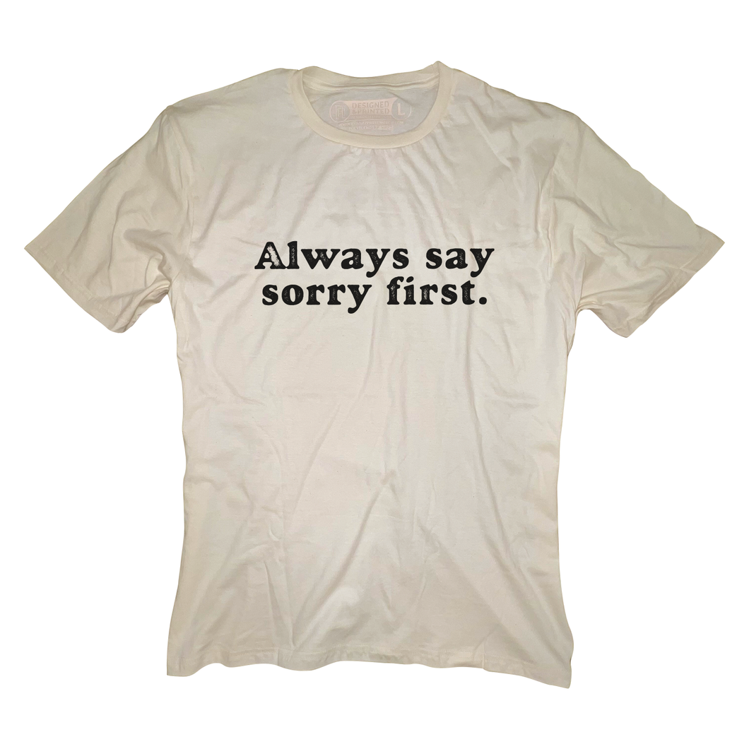 New Leaf - Say Sorry - Natural Tee