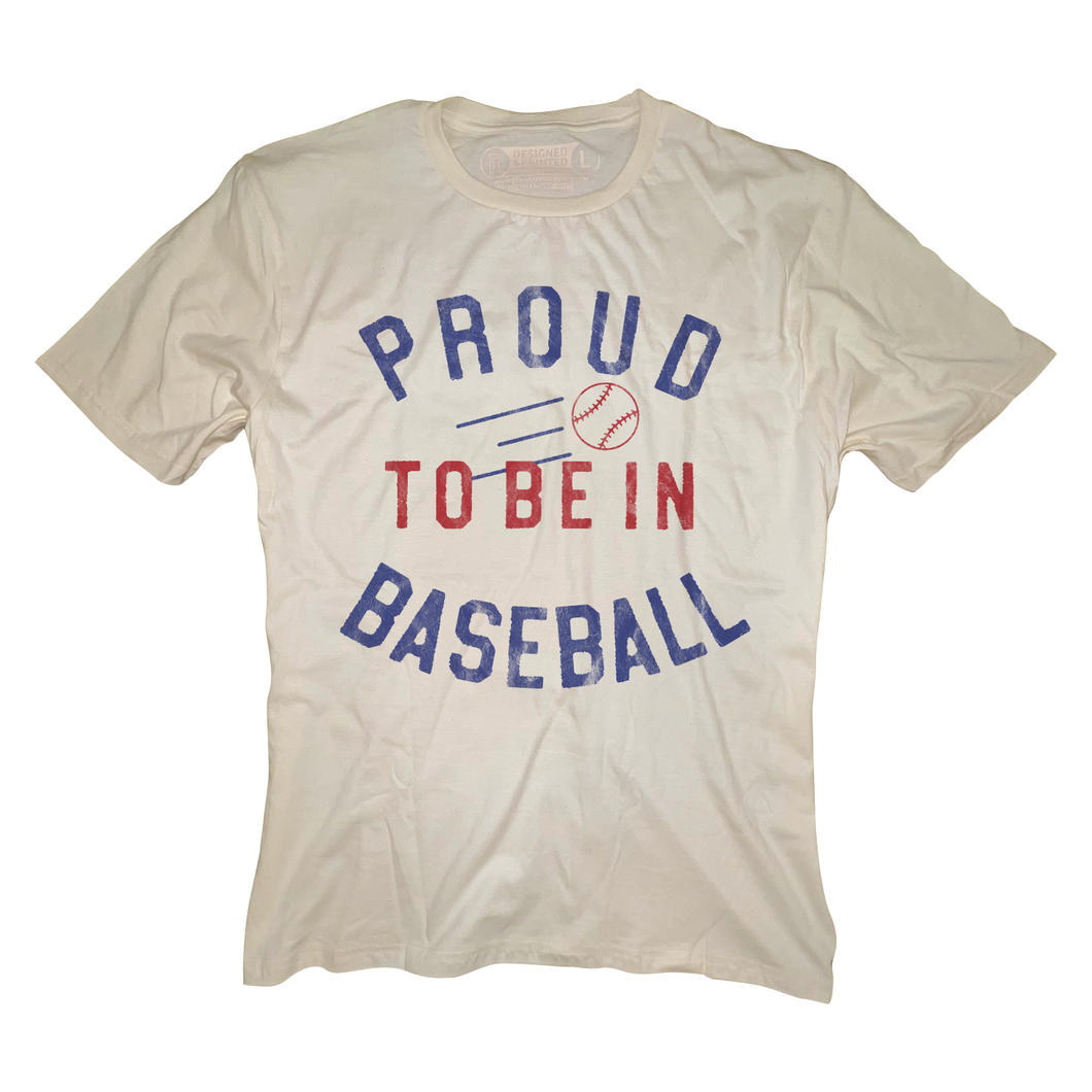 Proud To Be In Baseball - Americana - Natural Tee