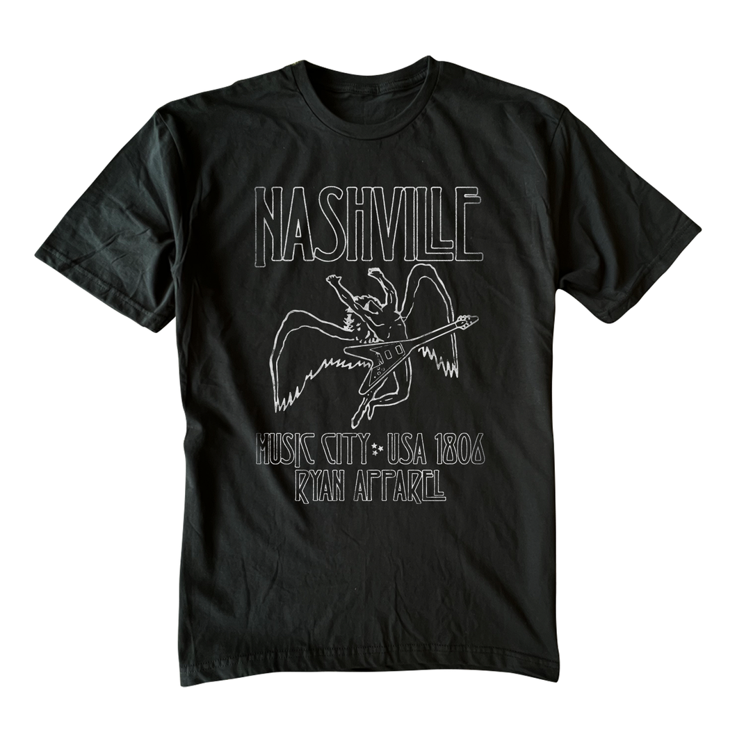 Nashville Icarus Flying V - Black Tee