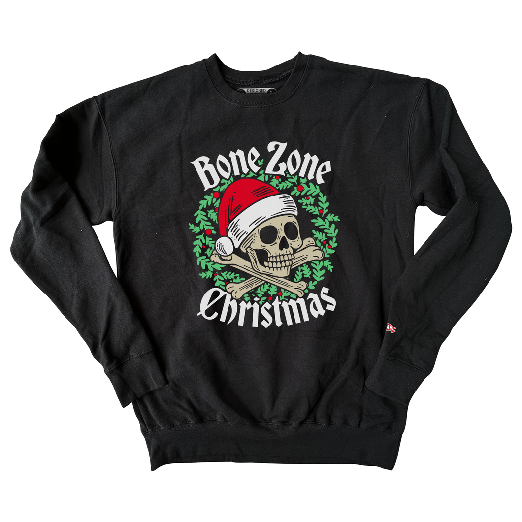 Brenna Bone - Bone Zone Christmas - Black Crewneck