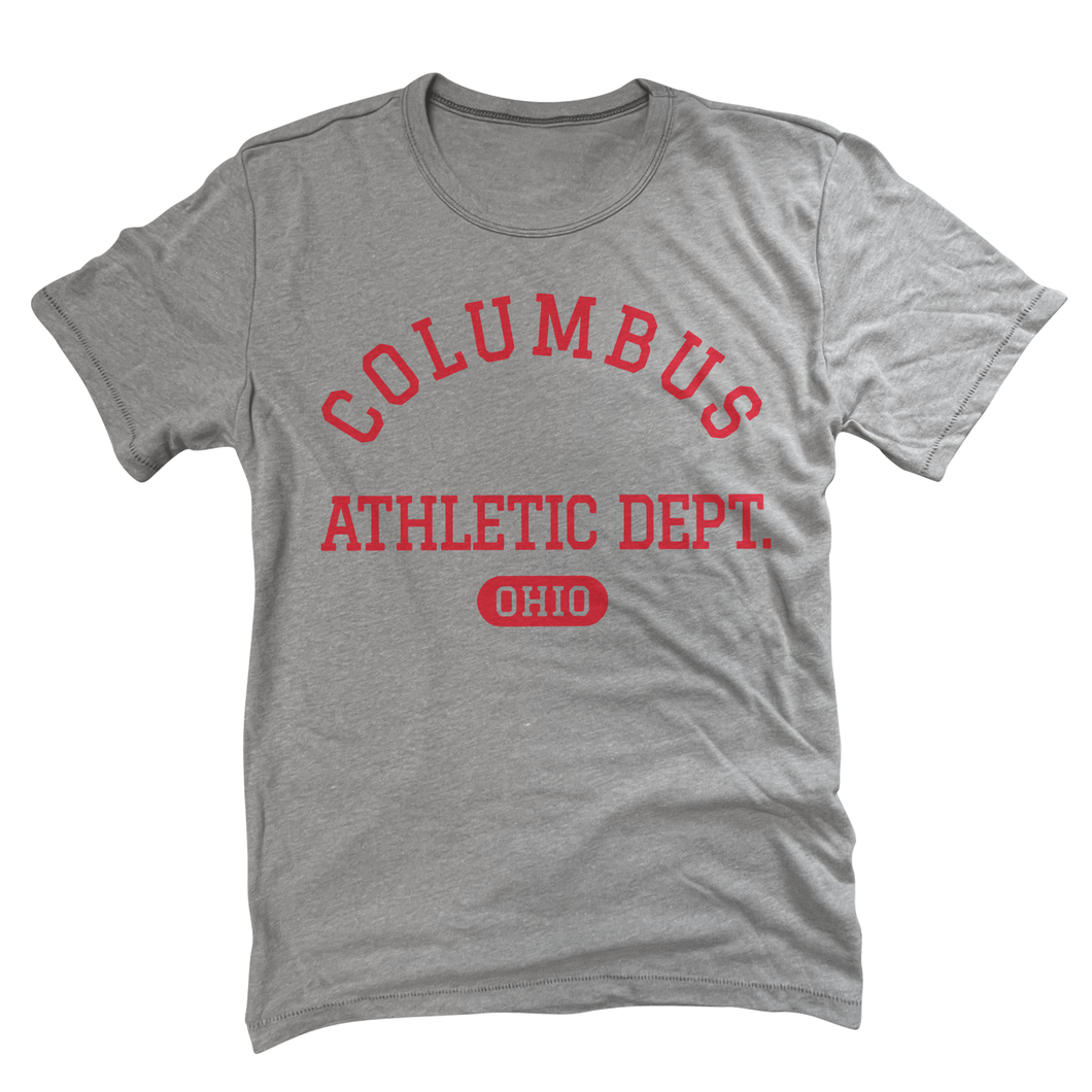 Columbus Athletic Dept. - Grey Tee