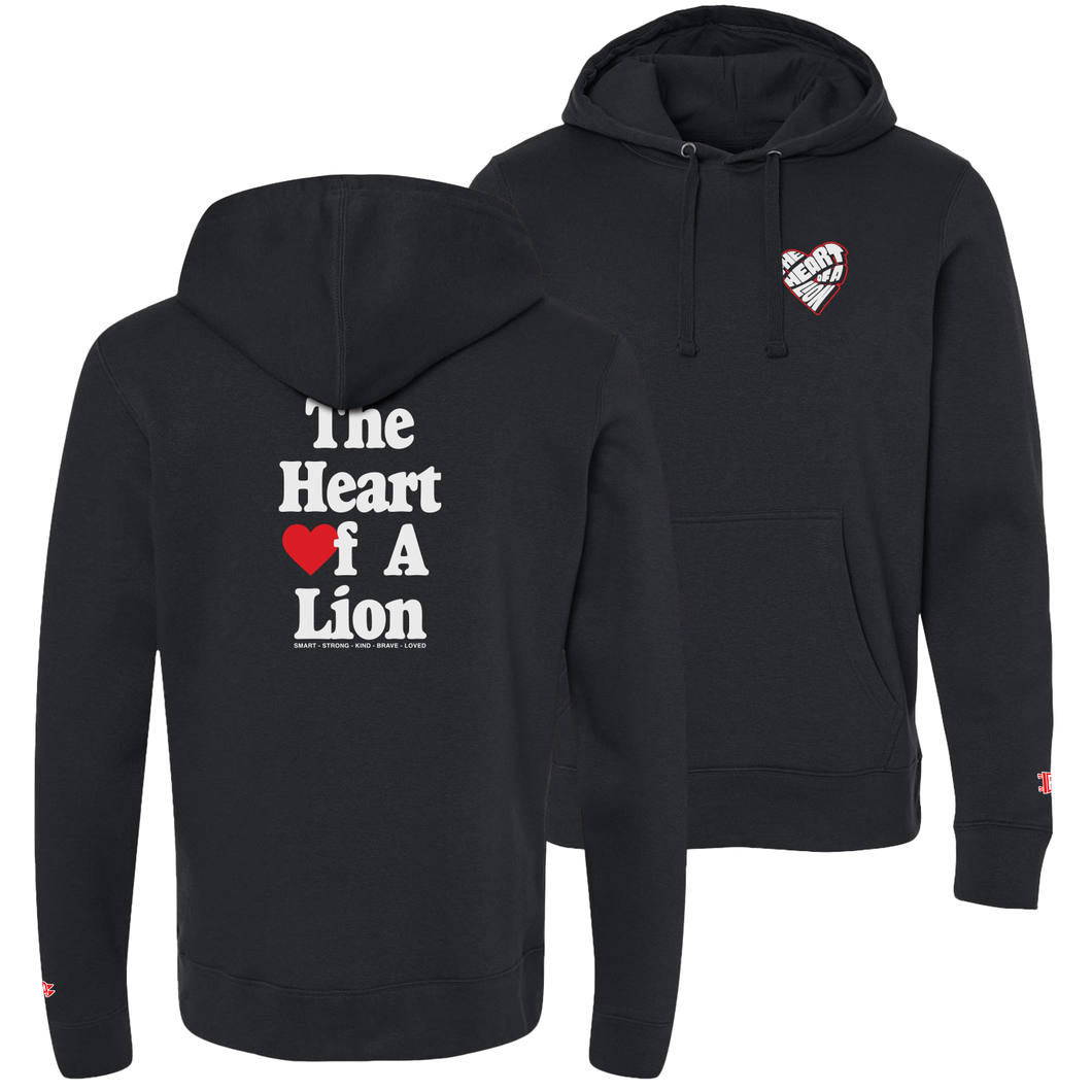 The Heart Of A Lion - Black Hoodie