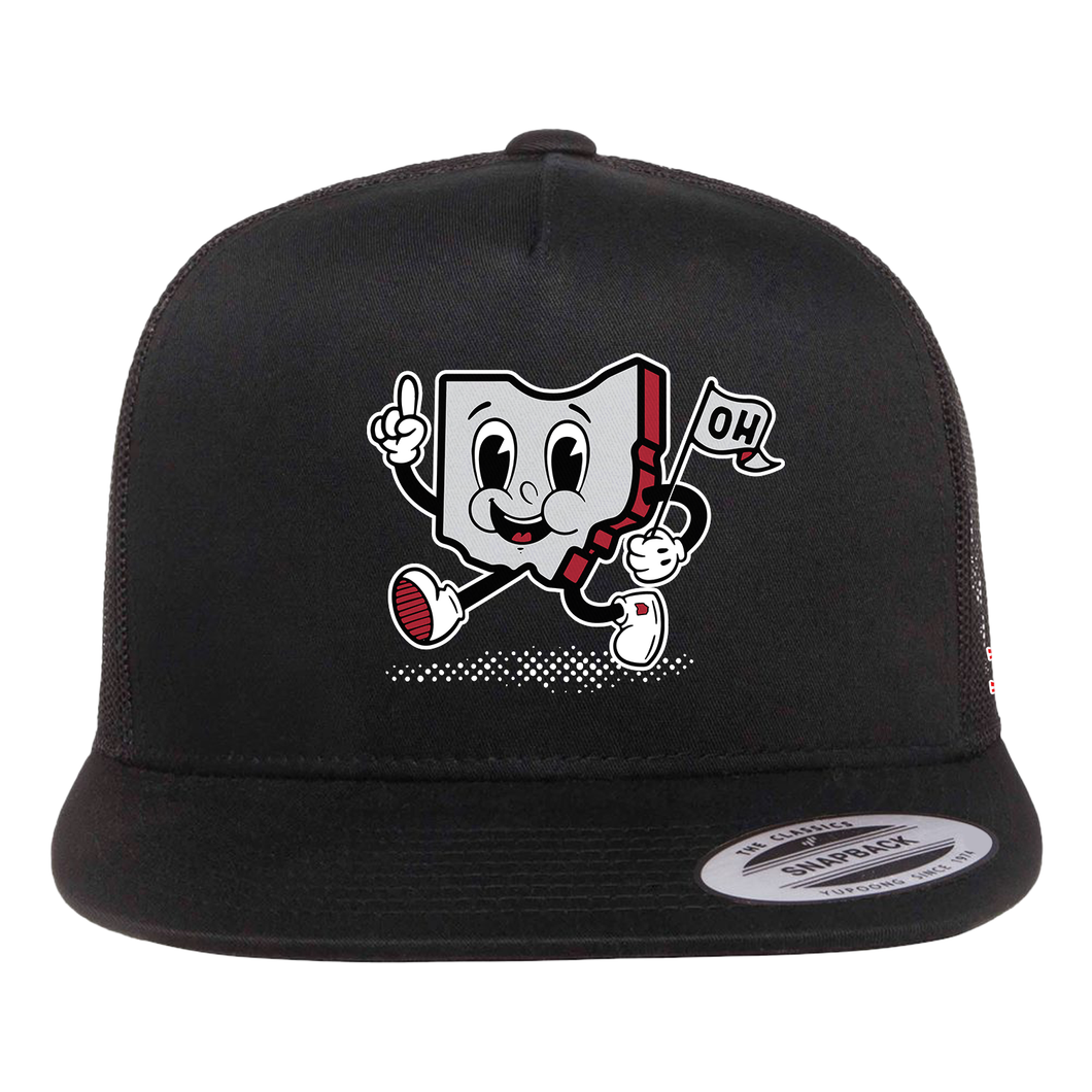 Ohio Mascot - Black Trucker Hat