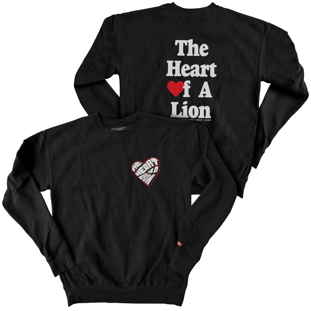 The Heart Of A Lion - Black Sweatshirt