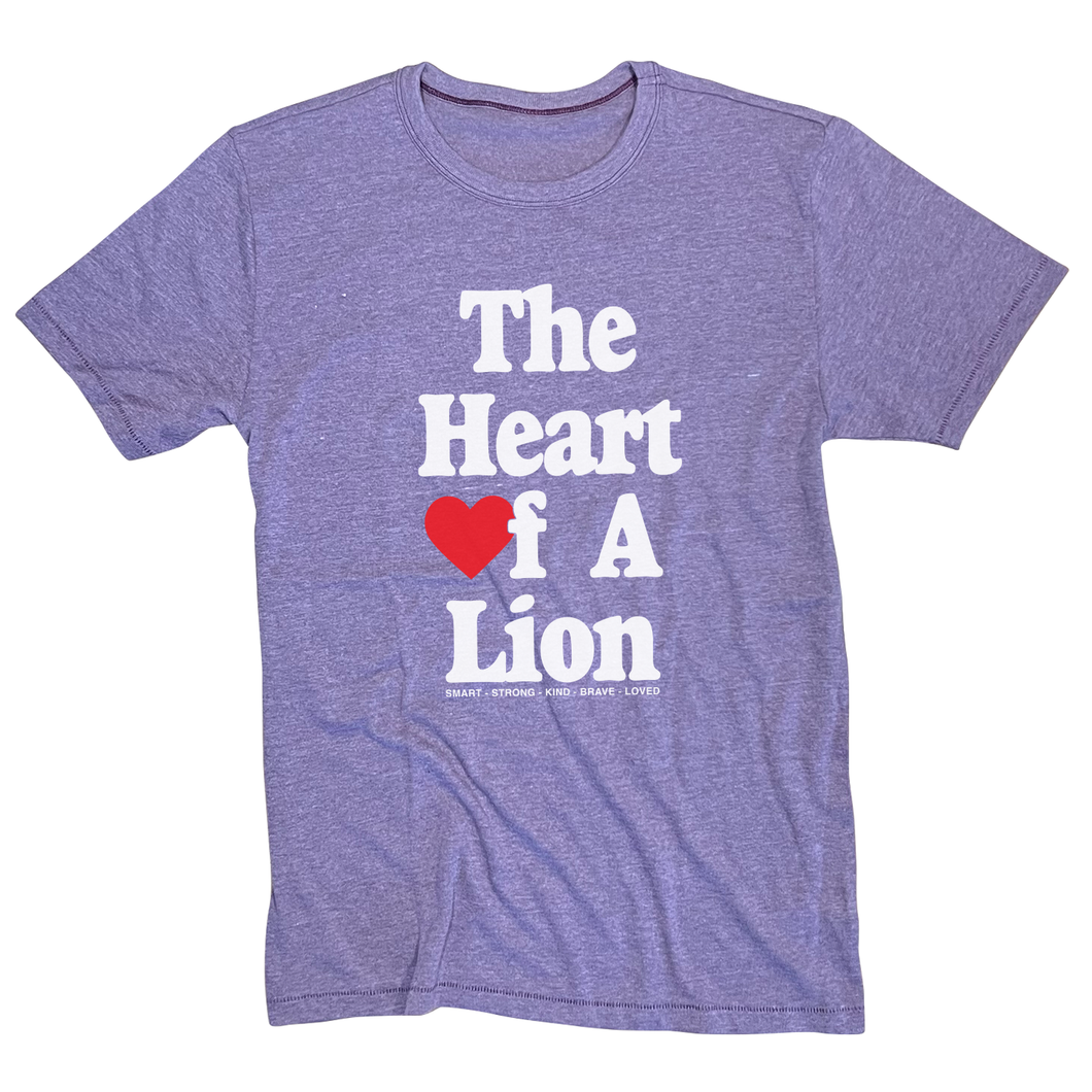 The Heart Of A Lion - Purple Tee