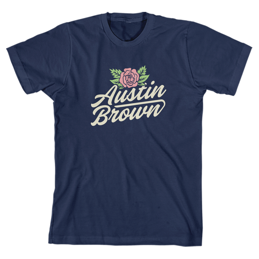 Austin Brown - Rose - Navy Tee