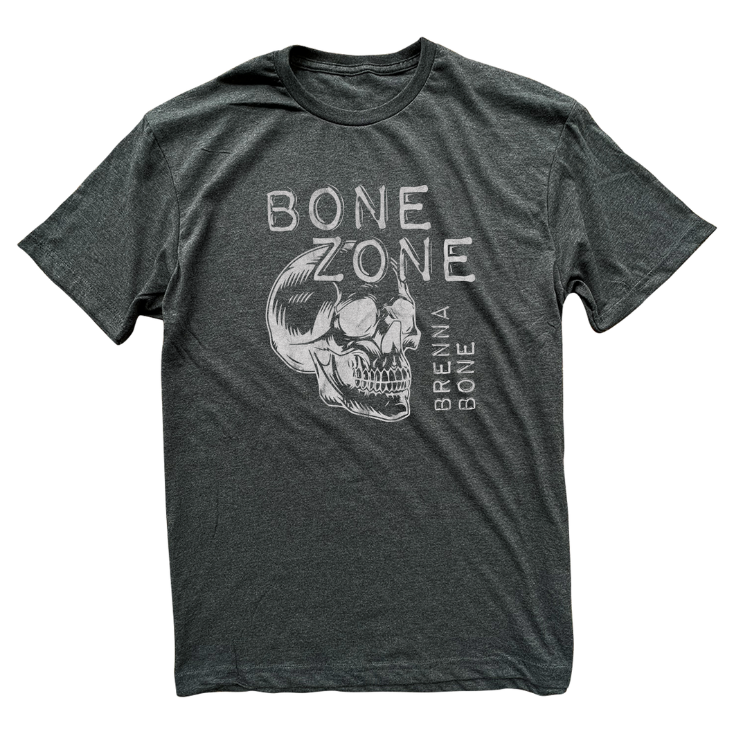 Brenna Bone - Bone Zone Skull - Graphite Tee