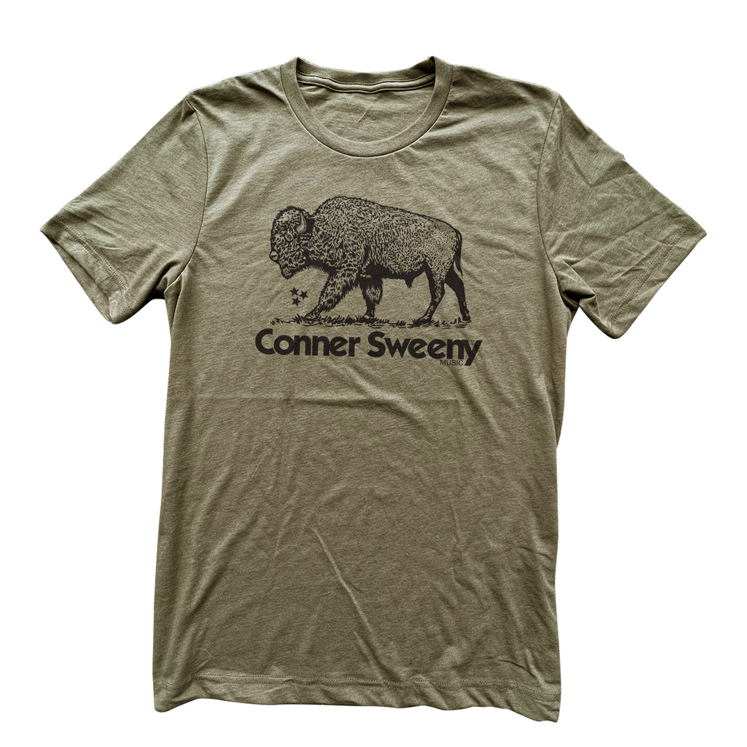Conner Sweeny - Westward Buffalo - Olive Tee