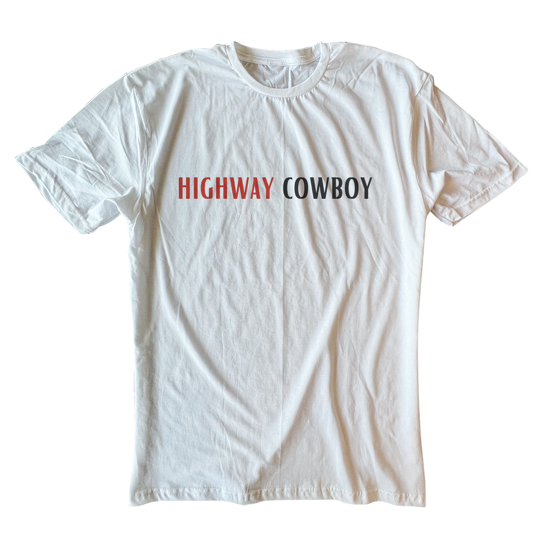 Highway Cowboy - White Tee