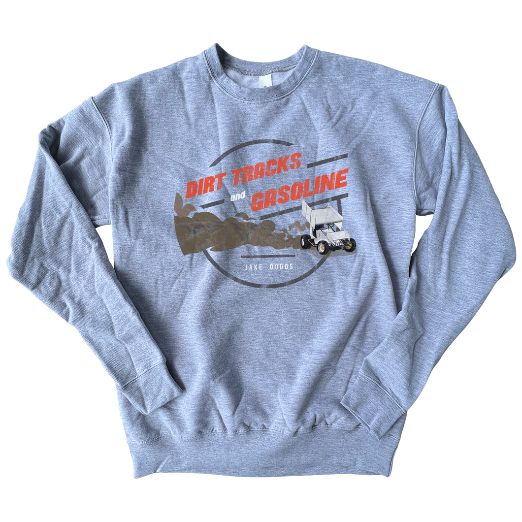 Jake Dodds - Dirt Tracks And Gasoline - Grey Sweatshirt