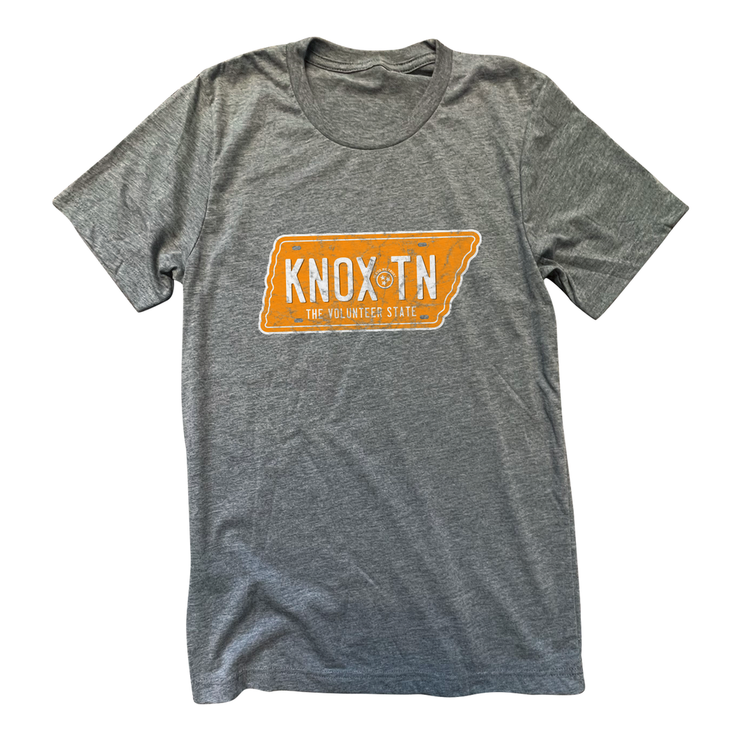 Knox TN License Plate - Grey Tee