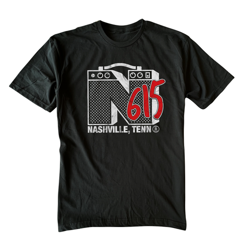Nashville, Tenn 615 amp t-shirt. Trendy Nash tee. MTV inspired.