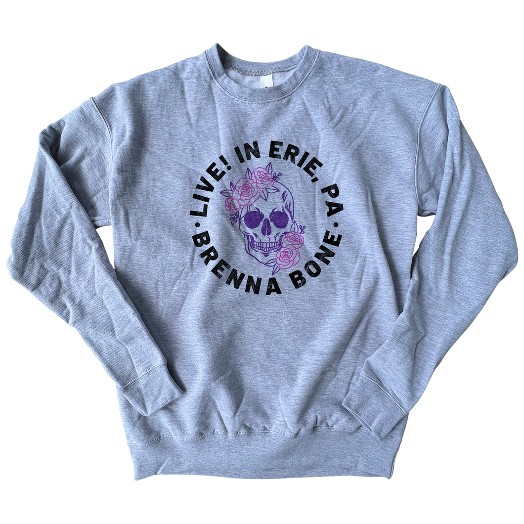 Brenna Bone - Live! In Erie, PA - Grey Sweatshirt
