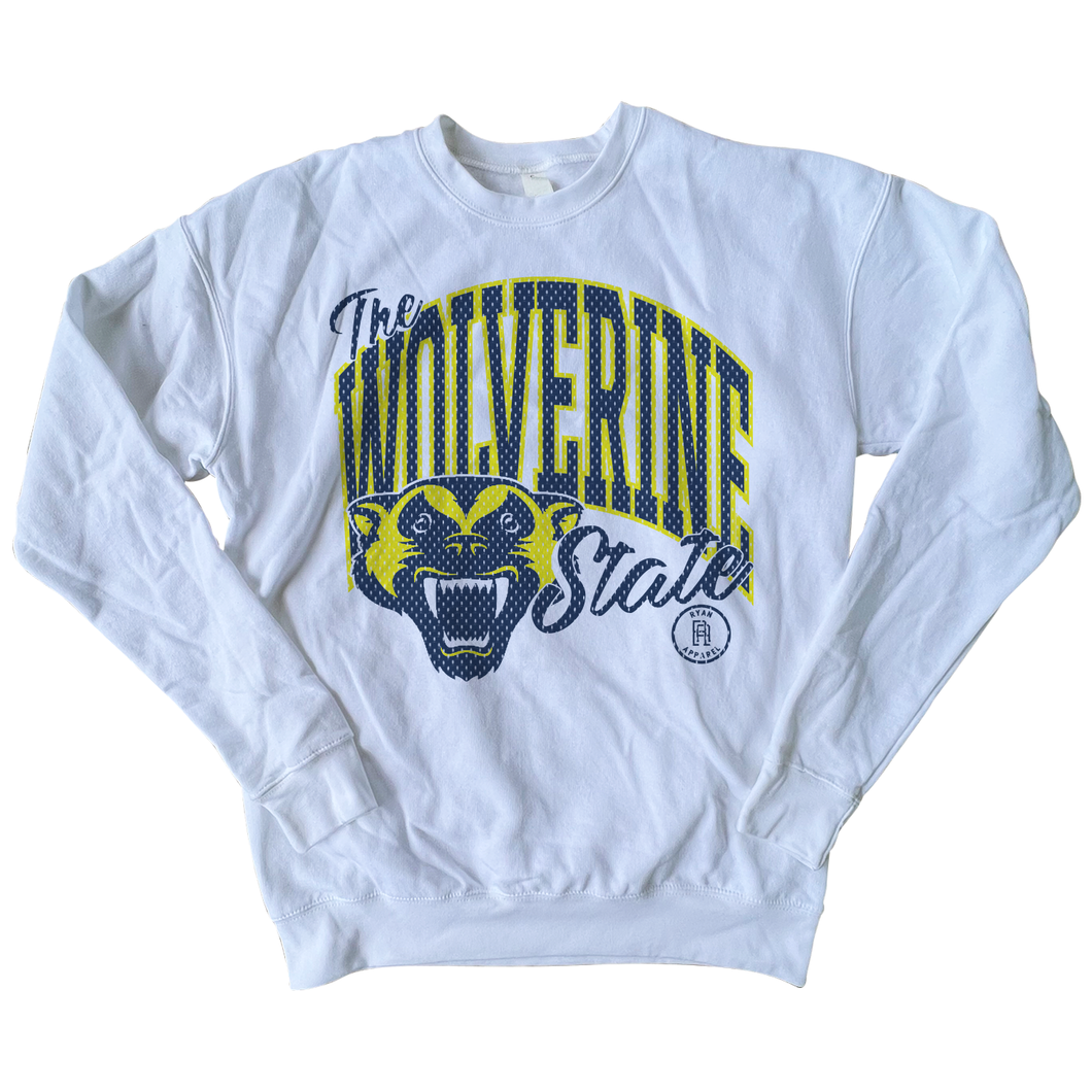 The Wolverine State - White Sweatshirt
