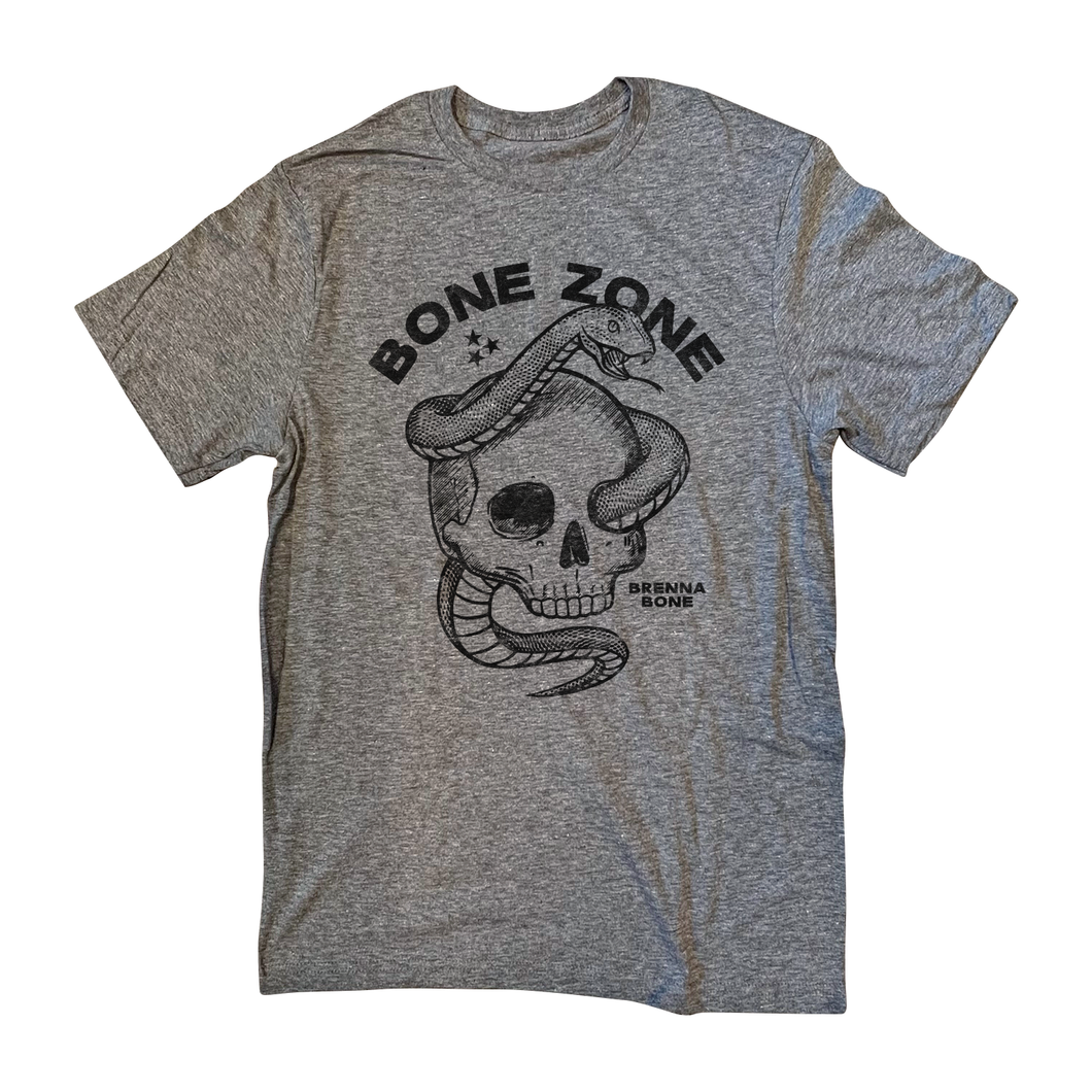 Brenna Bone - Bone Zone Snake - Grey Tee
