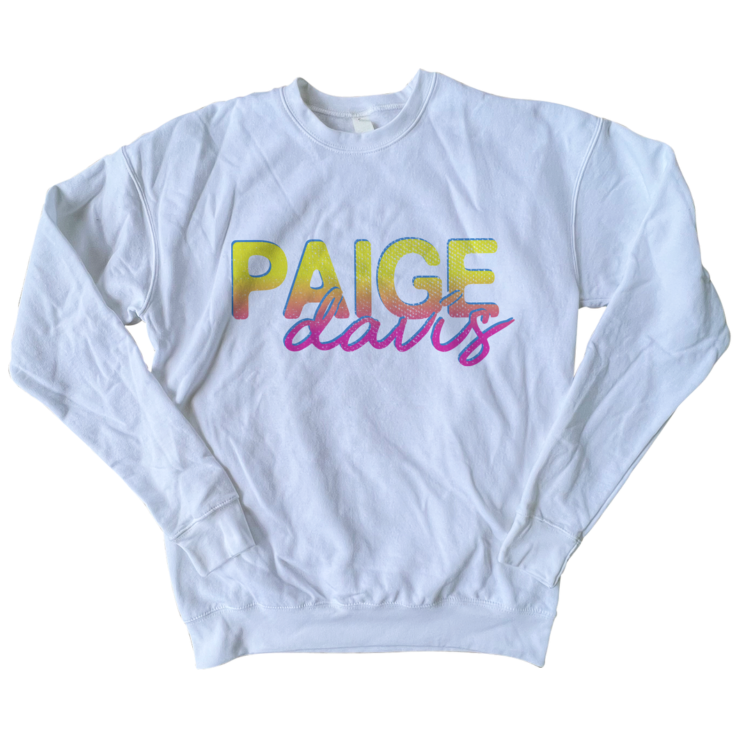 Paige Davis - Spring Break - White Sweatshirt
