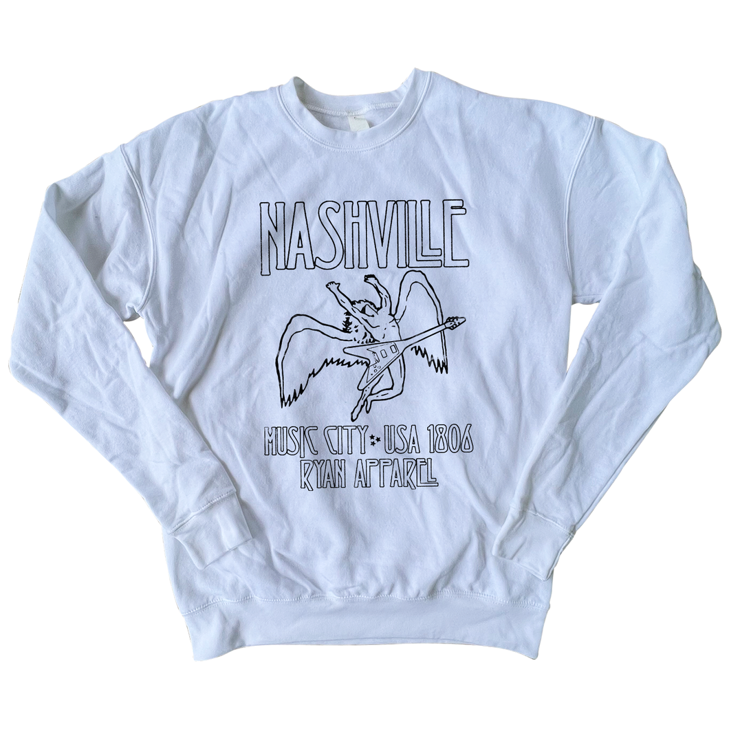 Nashville Icarus Flying V - White Sweatshirt