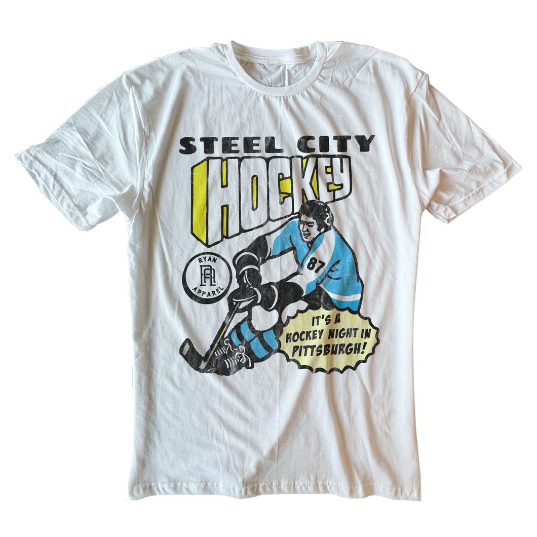 Steel City Hockey - White Tee